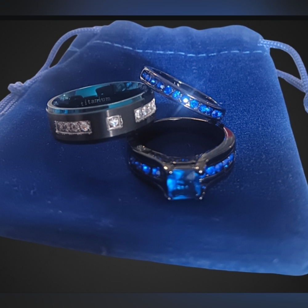 Wedding Band Set 3 Piece
